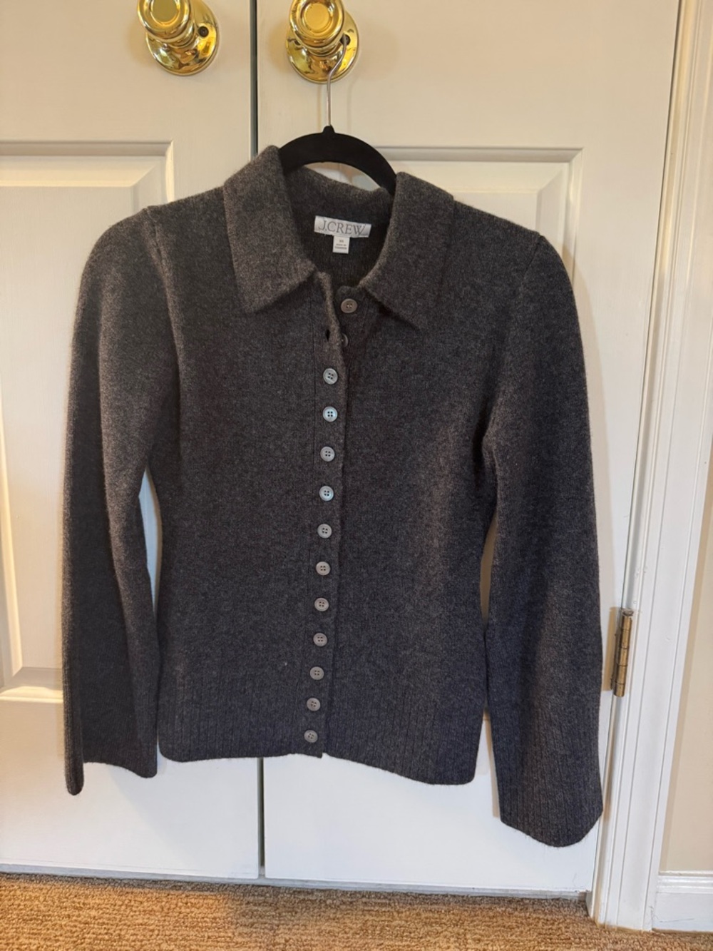 J. Crew Milano-stitch cinched-waist cardigan